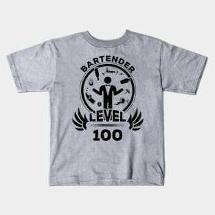 Level 100 Bartender Gift Kids T-Shirt